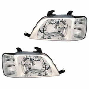 Driver and Passenger Headlights Headlamps Replacement for 1997-2001 CR-V 33151S10A01 33101S10A01