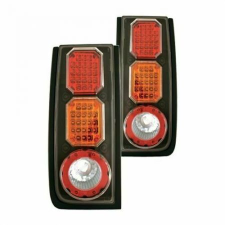 Black Amber Red LED Tail Light Set For 2003-2008 H2 Hummer